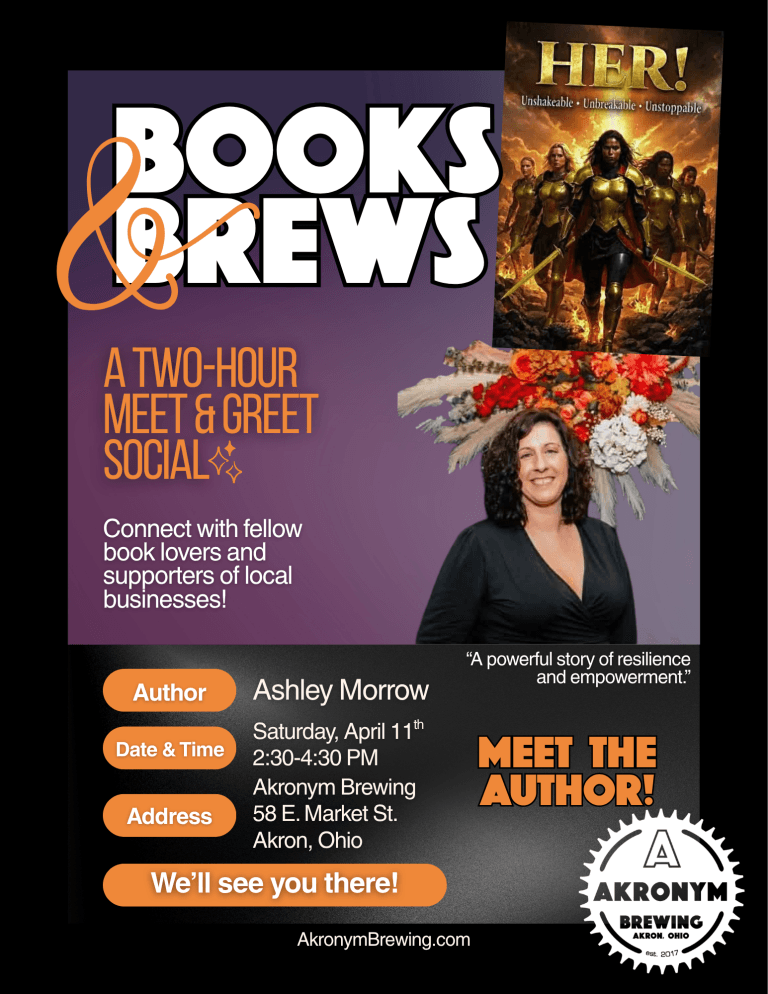 Books and Brew event Akronym Brewing